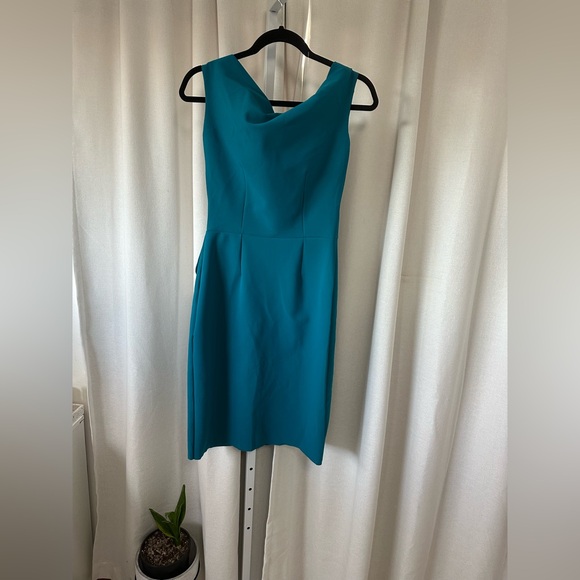 Chiara boni melania teal ruffle dress FINAL PRICE NO OFFERS CONSIDERED - Picture 4 of 7